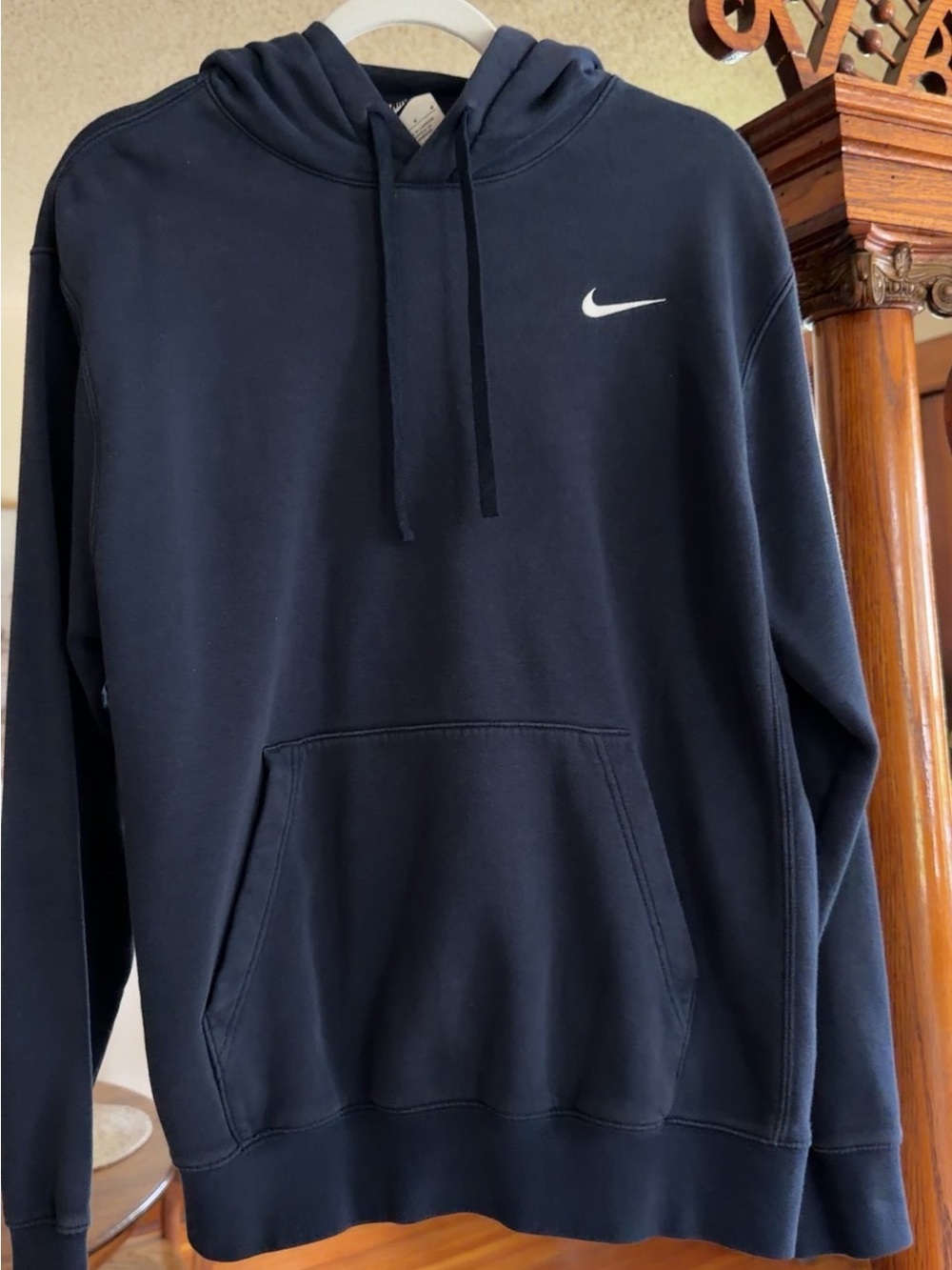 Nike Navy Blue Hoodie with White Swoosh